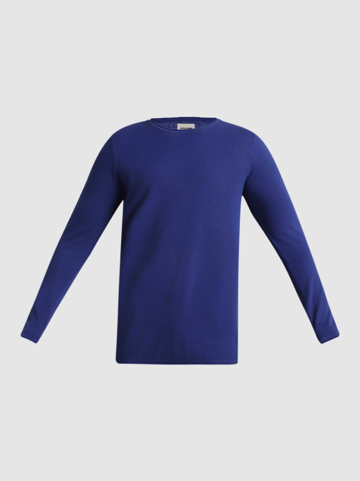 Jack & Jones Twilight Blue Cotton Regular Fit Sweater