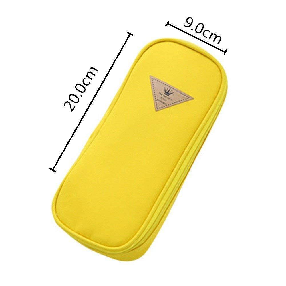 Funny liveContracted Candy Color Large Capacity Multifunction Pencil Case (yellow)