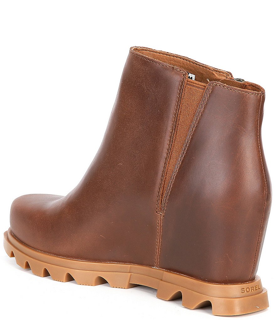 Sorel Joan of Arctic Waterproof Leather Wedge Zip Booties
