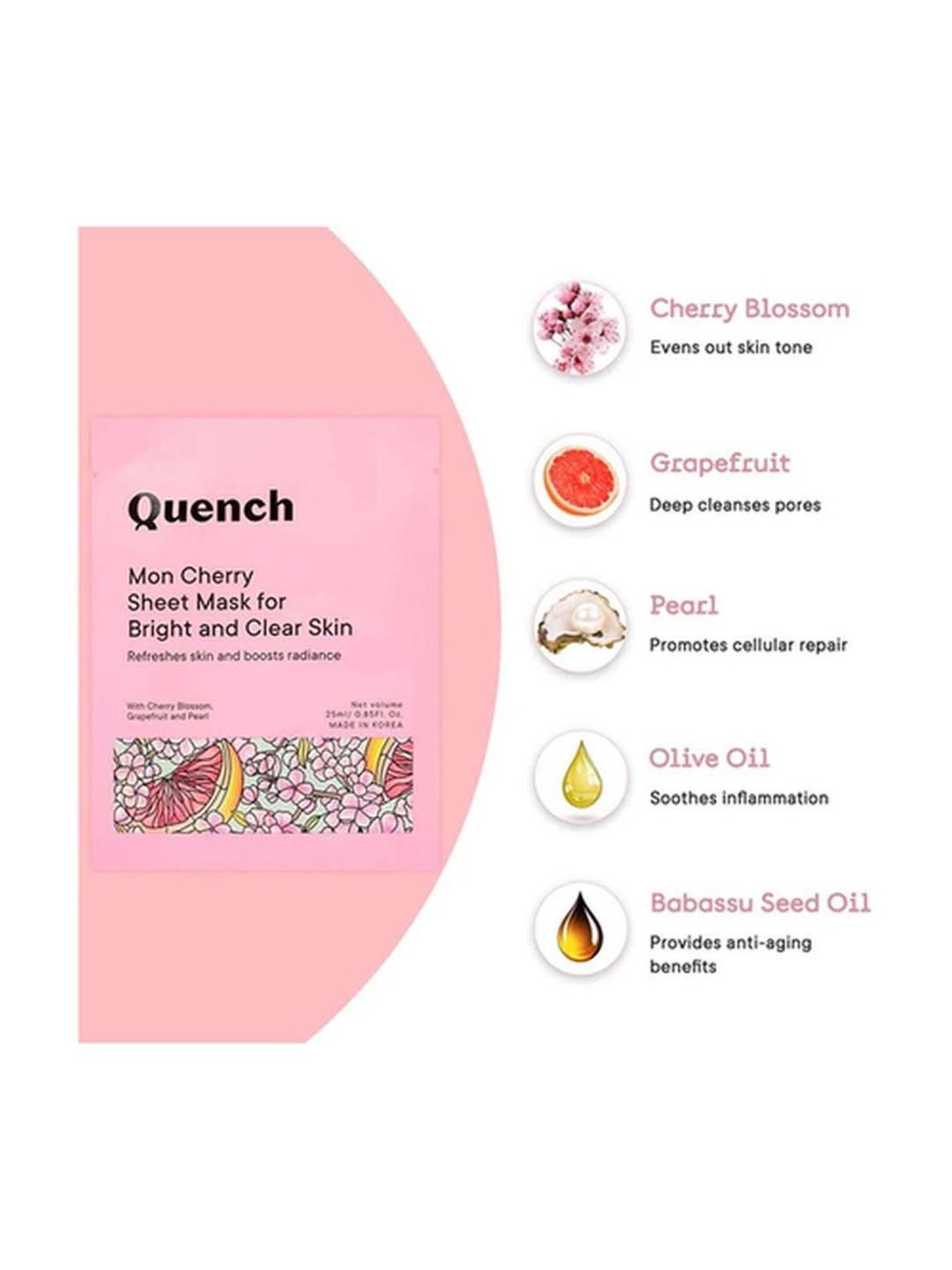 MONDSUB WitchHazel+Lavender+Q10 Sheet Masks (Pack of 3) - 20 gm Each