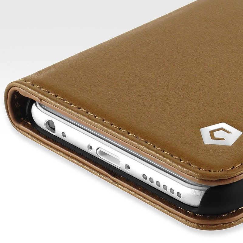 Cobble Pro For iPhone 6 6s 4.7" Handcrafted Genuine Leather Wallet Case with Stand and ID Credit Card Slots Holder - Brown (Ultra Slim Fit)
