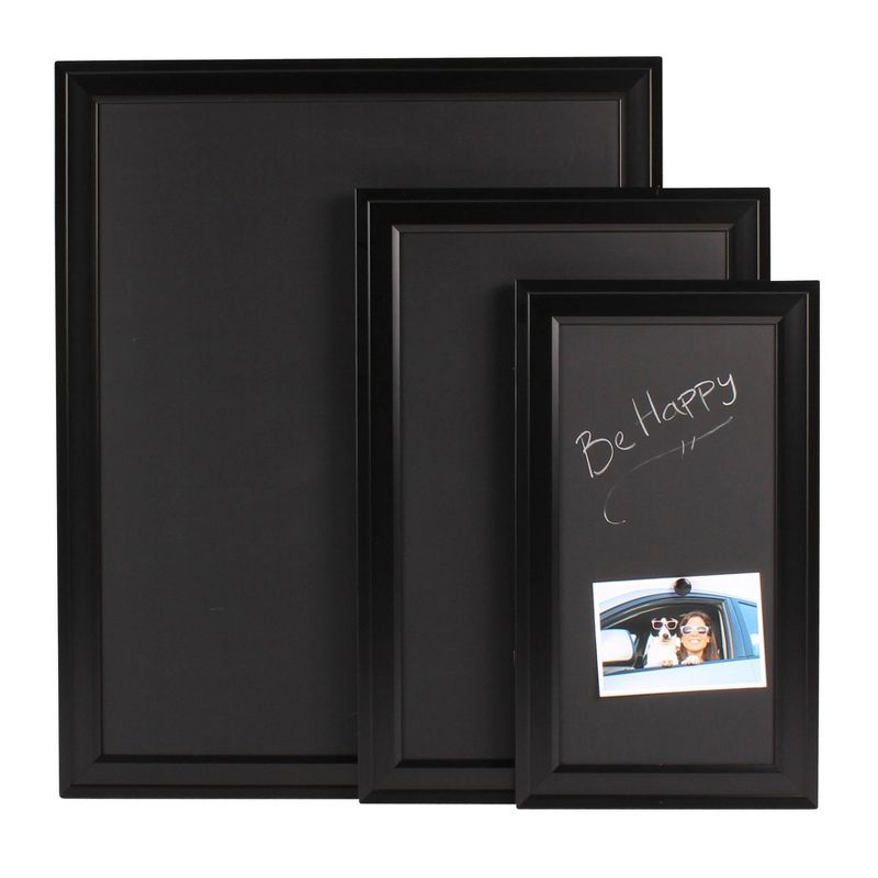 22" x 32" Cates Barn Door Wood Framed Chalkboard Rustic Brown - Kate and Laurel