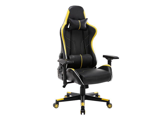 Massage Racing Chair Gaming Chair - Computer Office Adjustable Lumbar Cushion Headrest Swivel Rocking Function Desk Chair 5 Colors,Purple,GC34