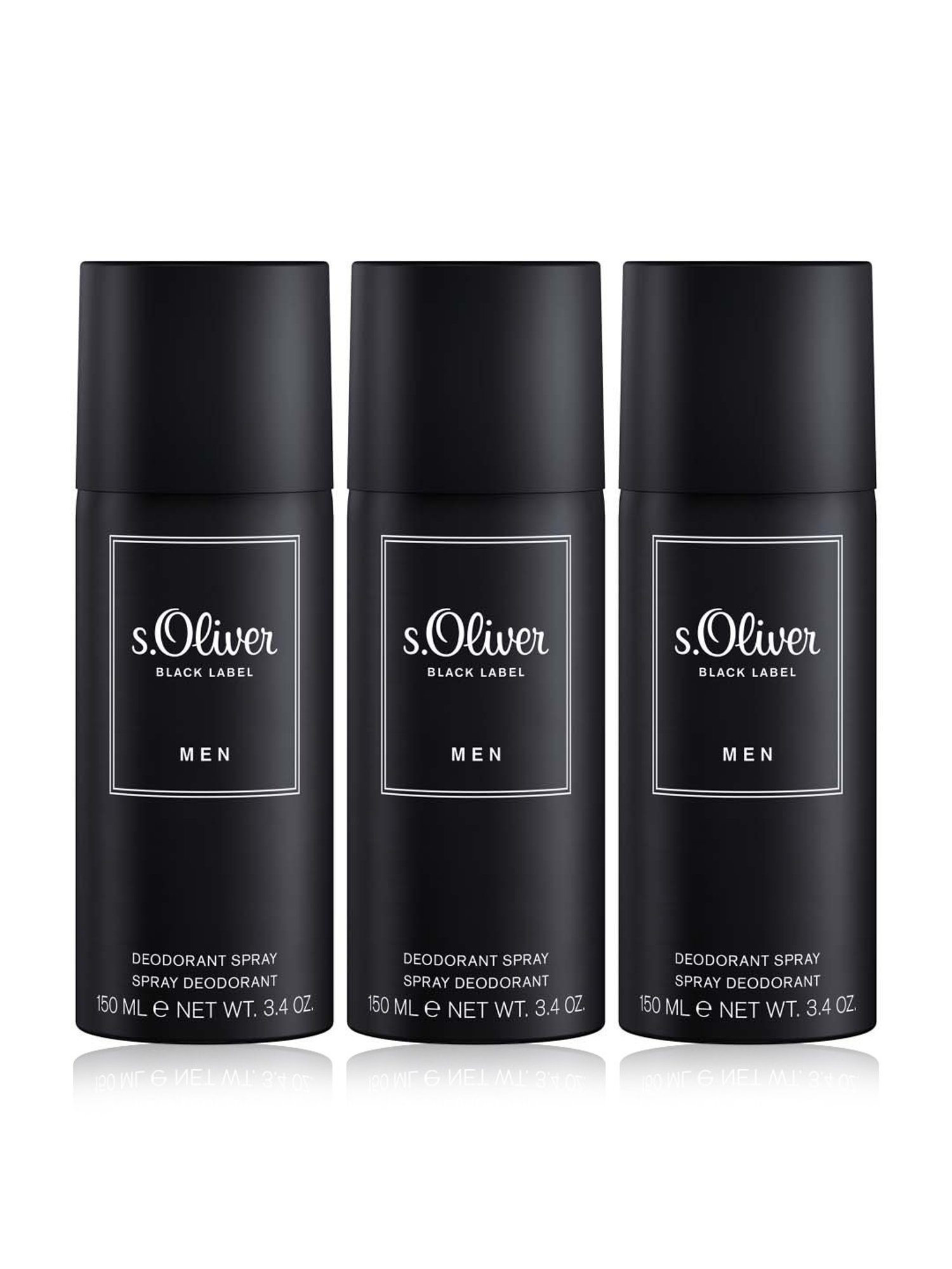 s.Oliver Black Label Men Deodorant Aerosol Spray (Pack of 3)