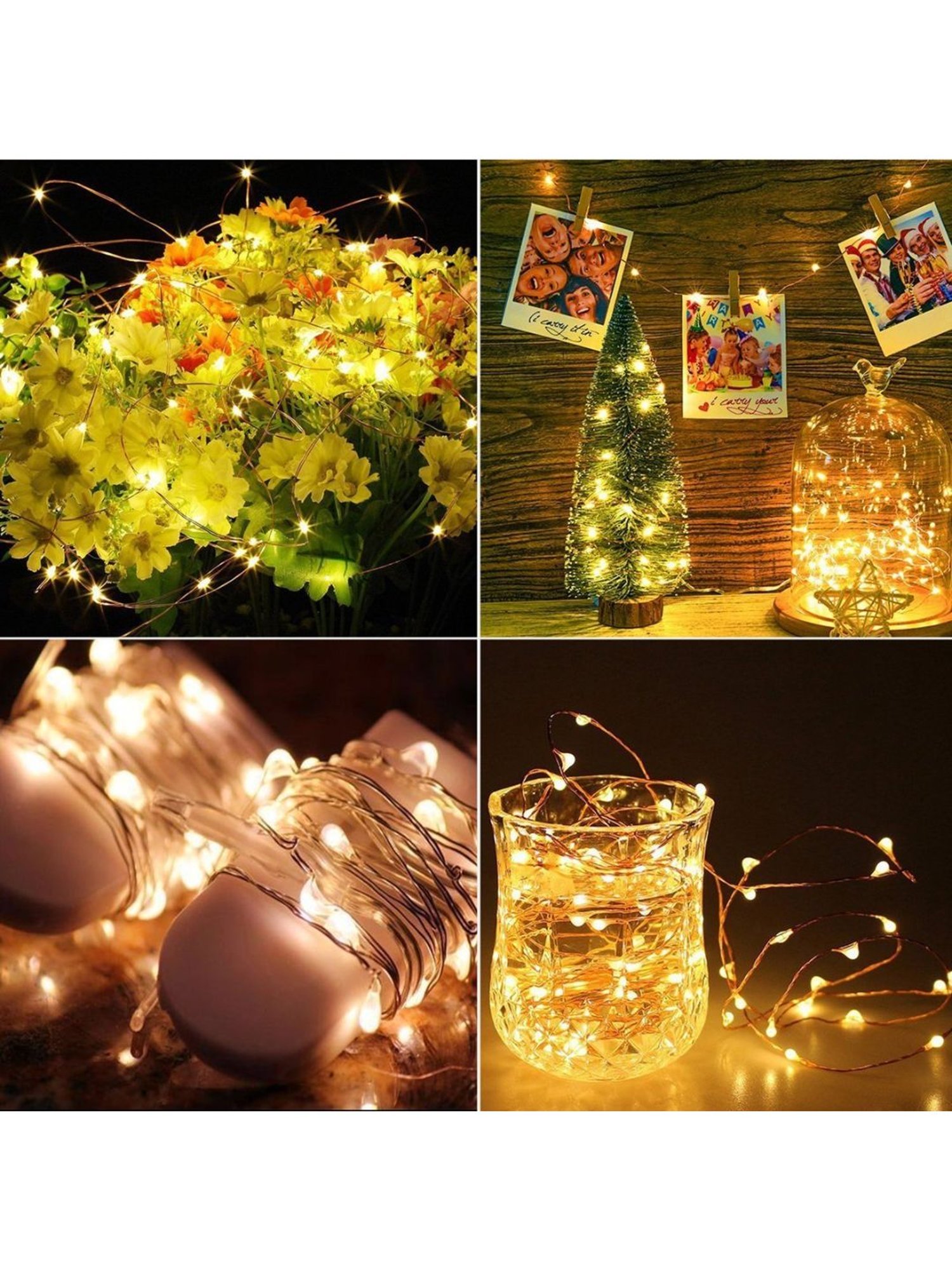 XERGY 20 LED 2m Battery Powered Decoration Starry String Lights (Pack of 2) (Yellow)