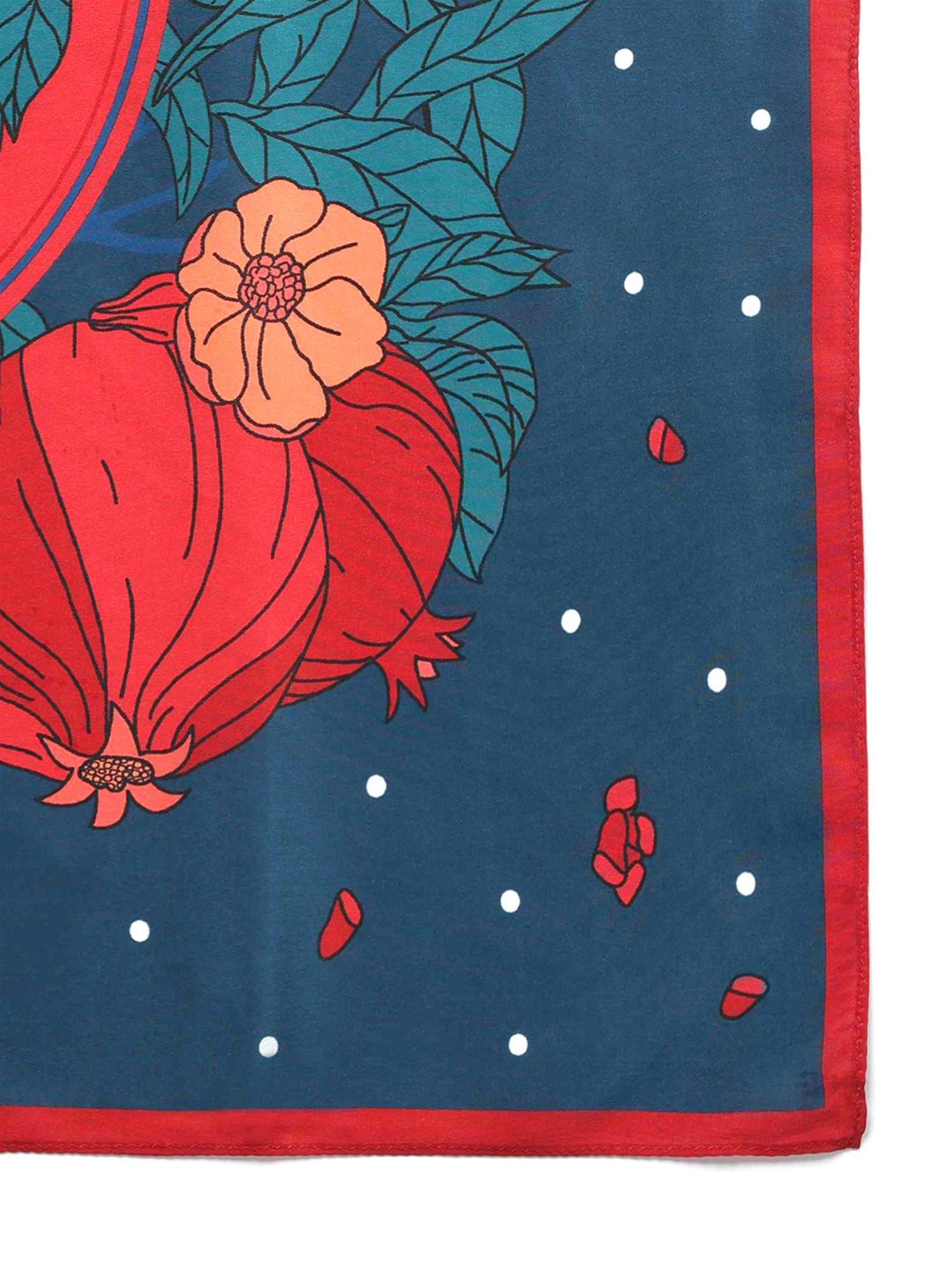 Tossido Blue Printed Scarf & Bag Scarf Set