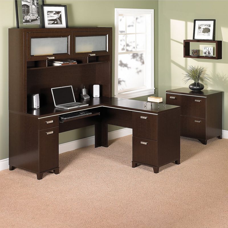 Bush Furniture Tuxedo Hutch, Mocha Cherry WC21831