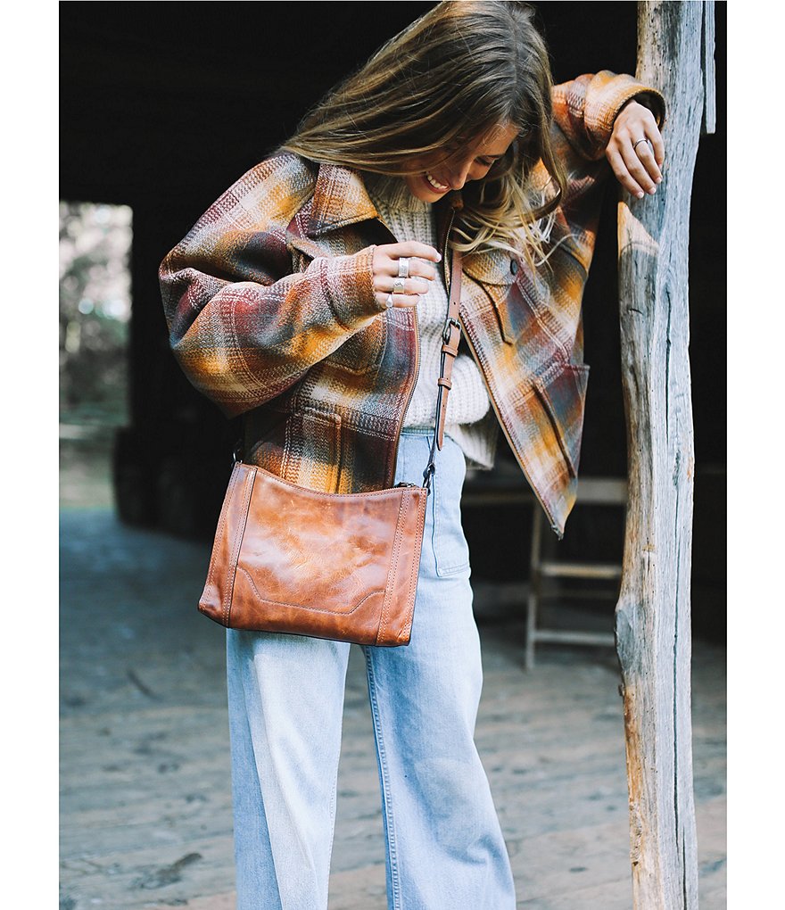 Frye Melissa Zip Leather Crossbody Bag