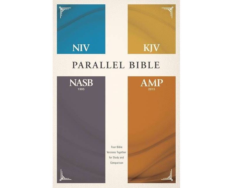 Niv, Kjv, Nasb, Amplified, Parallel Bible, Hardcover - by  Zondervan