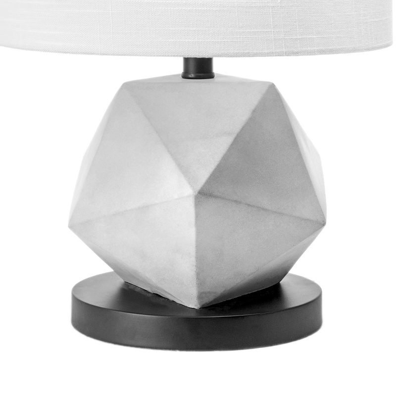 nuLOOM Clairton 20" Cement Table Lamp Lighting - Gray 20" H x 13" W x 13" D