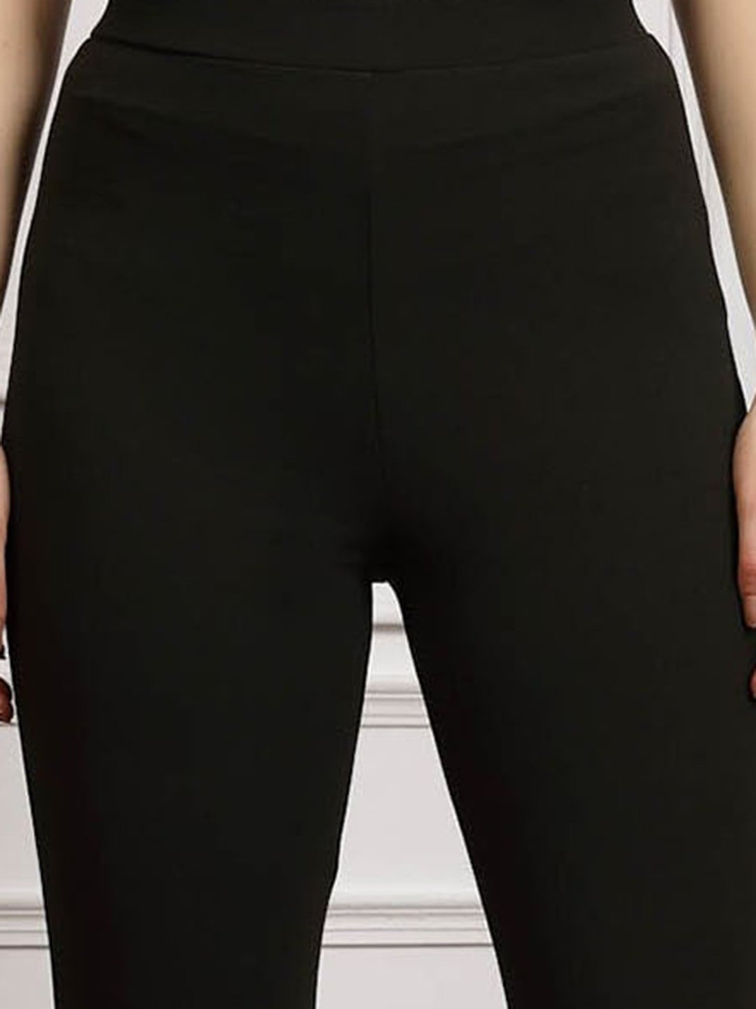 Melon by PlusS Olive Regular Fit Mid Rise Trousers