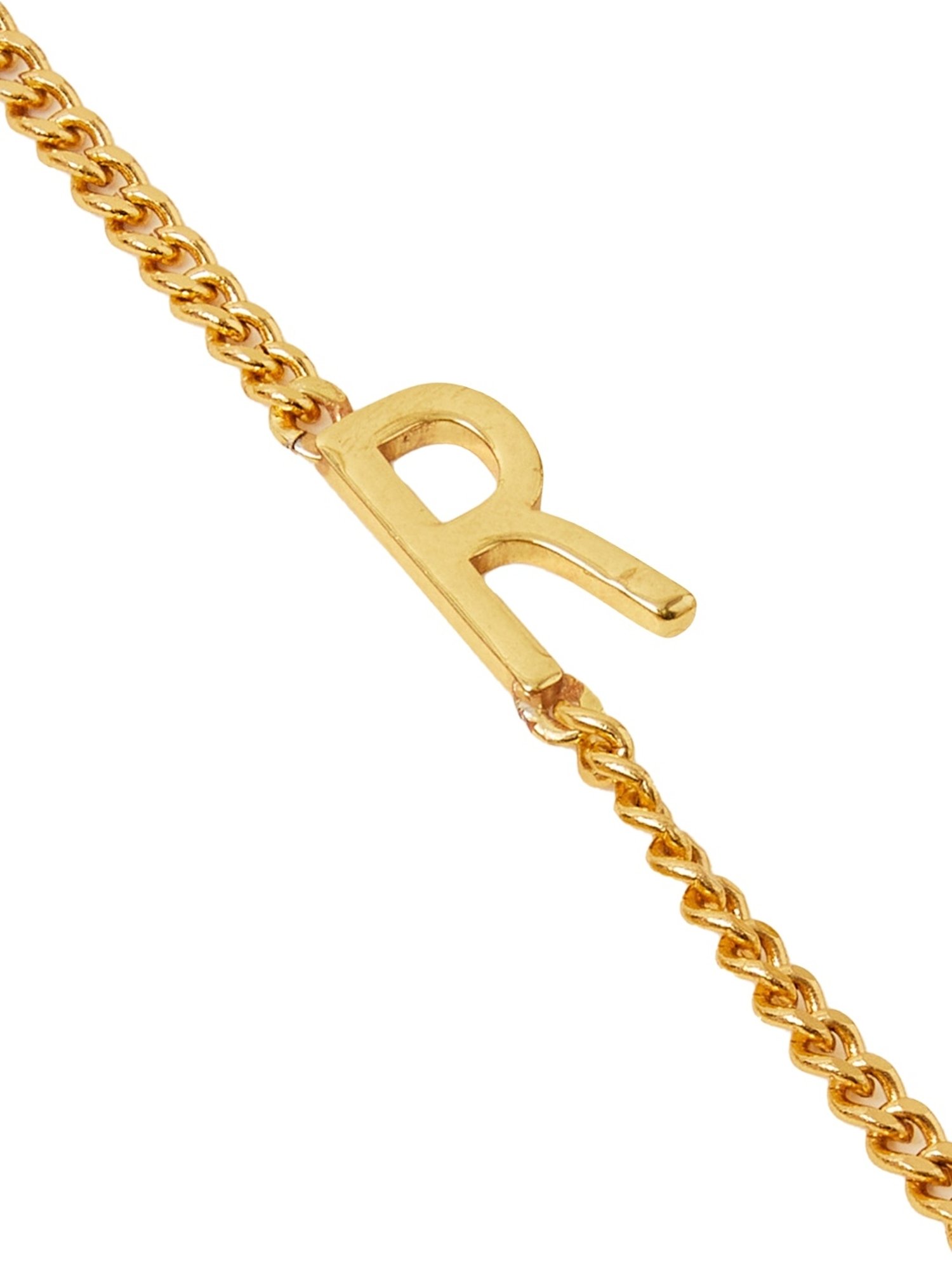 Accessorize London Women's Z Real Gold Plated East West Initial Bracelet Letter R