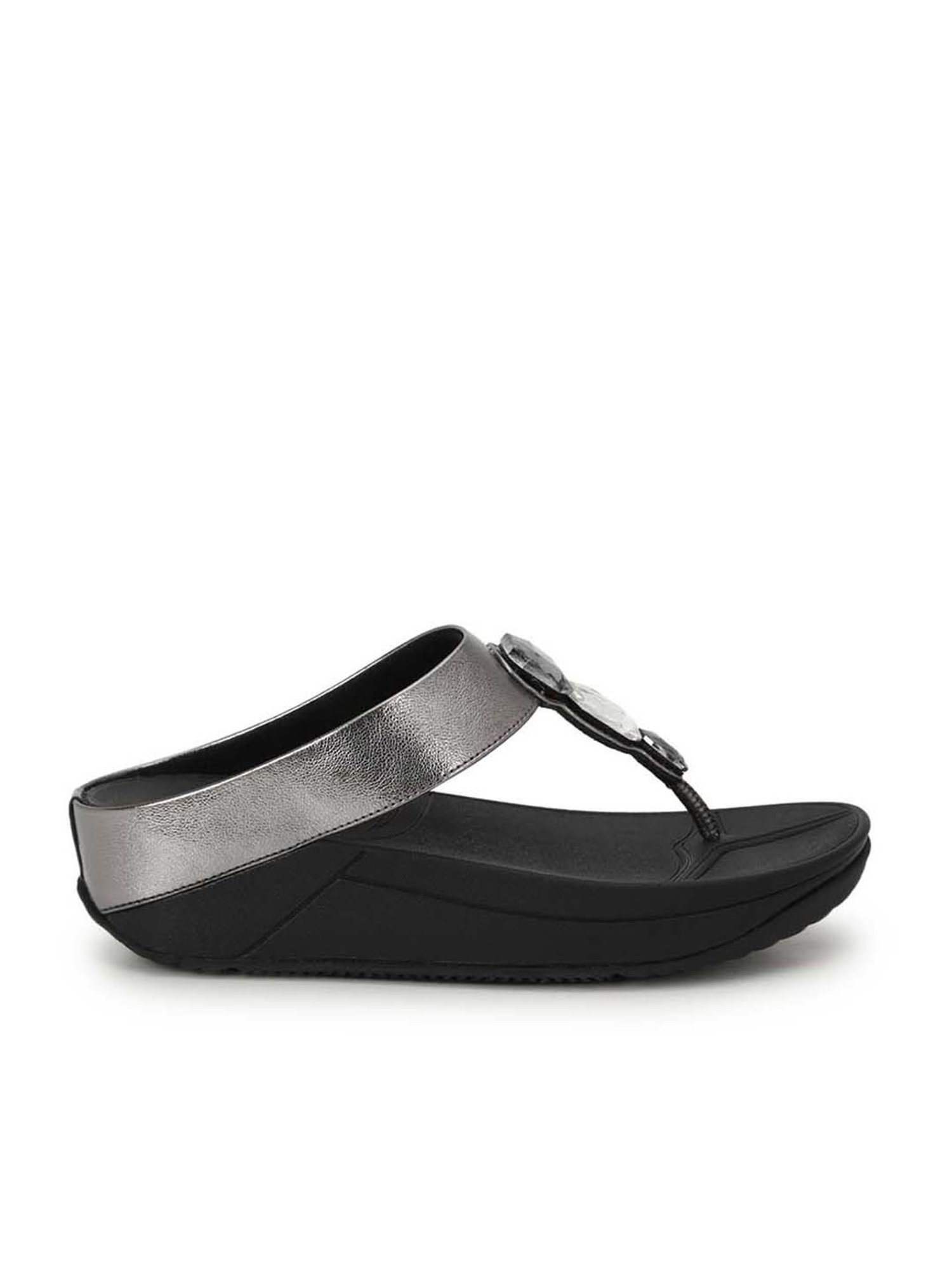 Truffle Collection Women's Black T-Strap Wedges