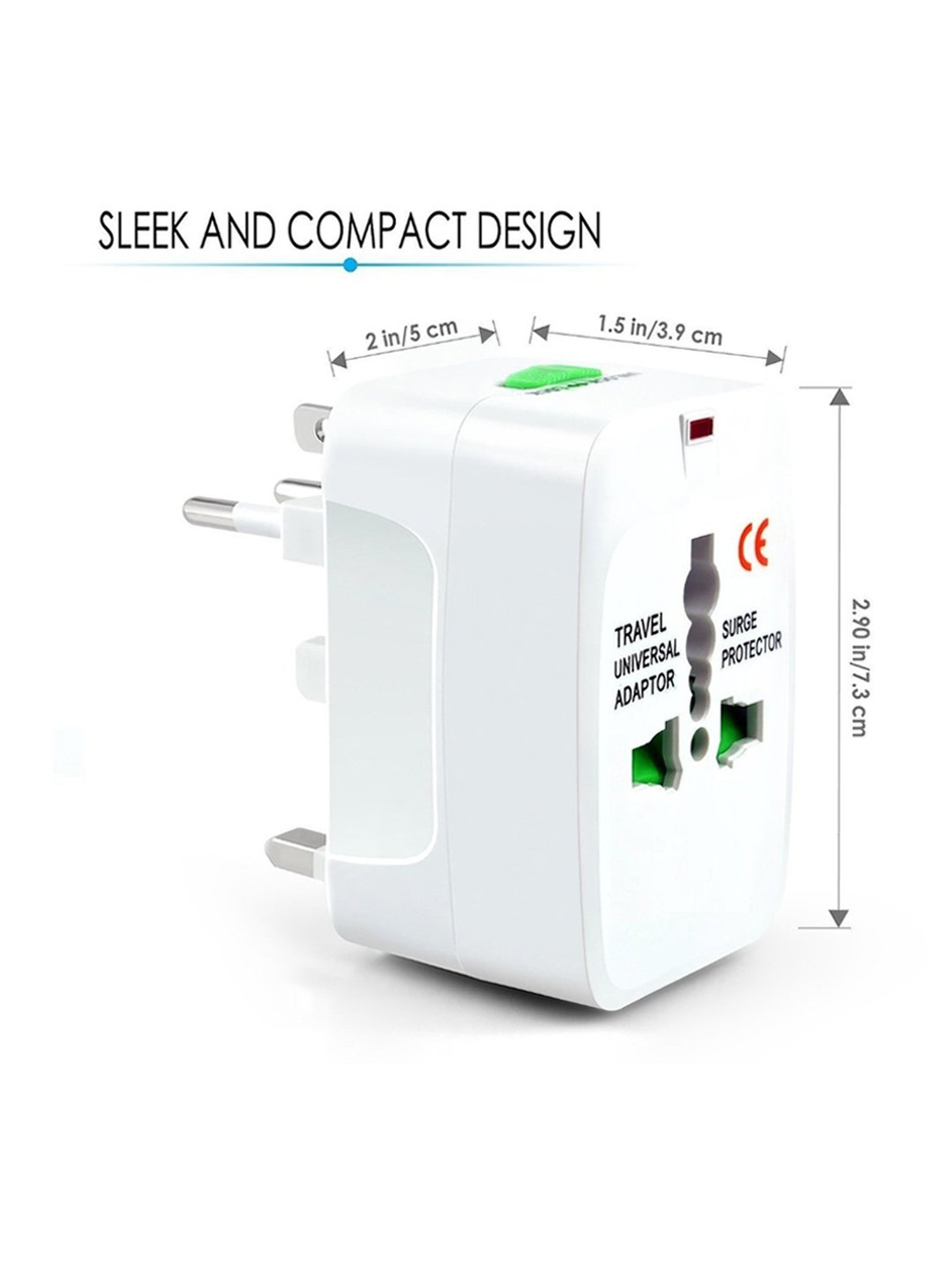 One Beat Universal Travel Adapter 100V-240V Plug (White)