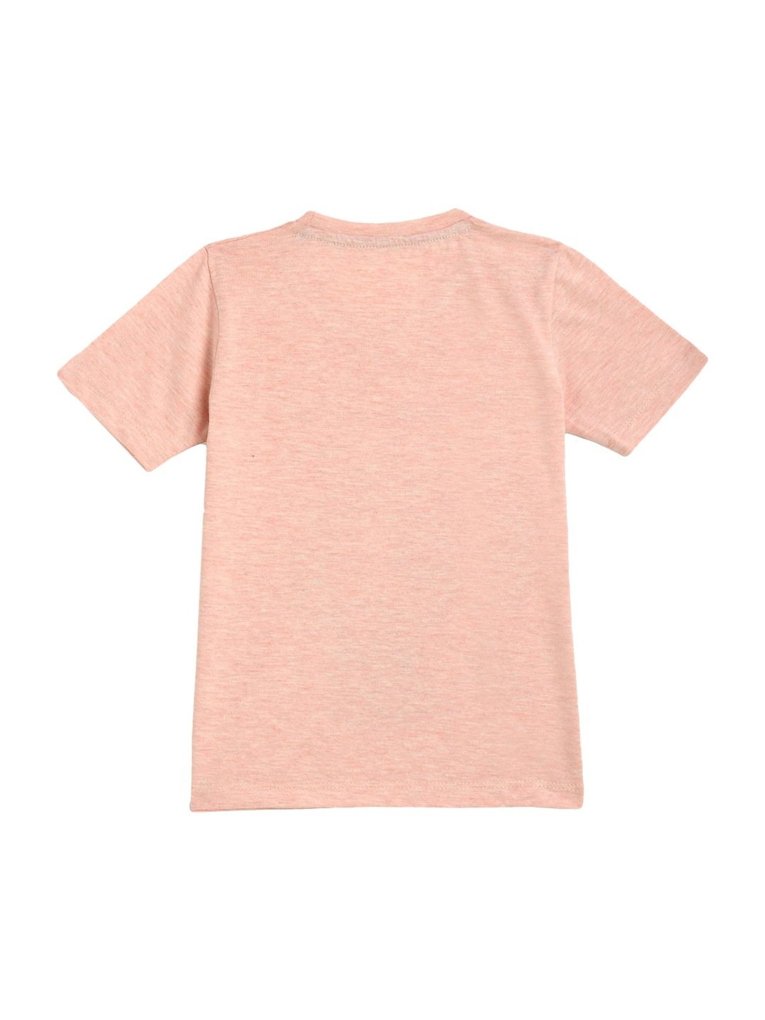 Kids Craft Peach Cotton Printed T-Shirt & Pants