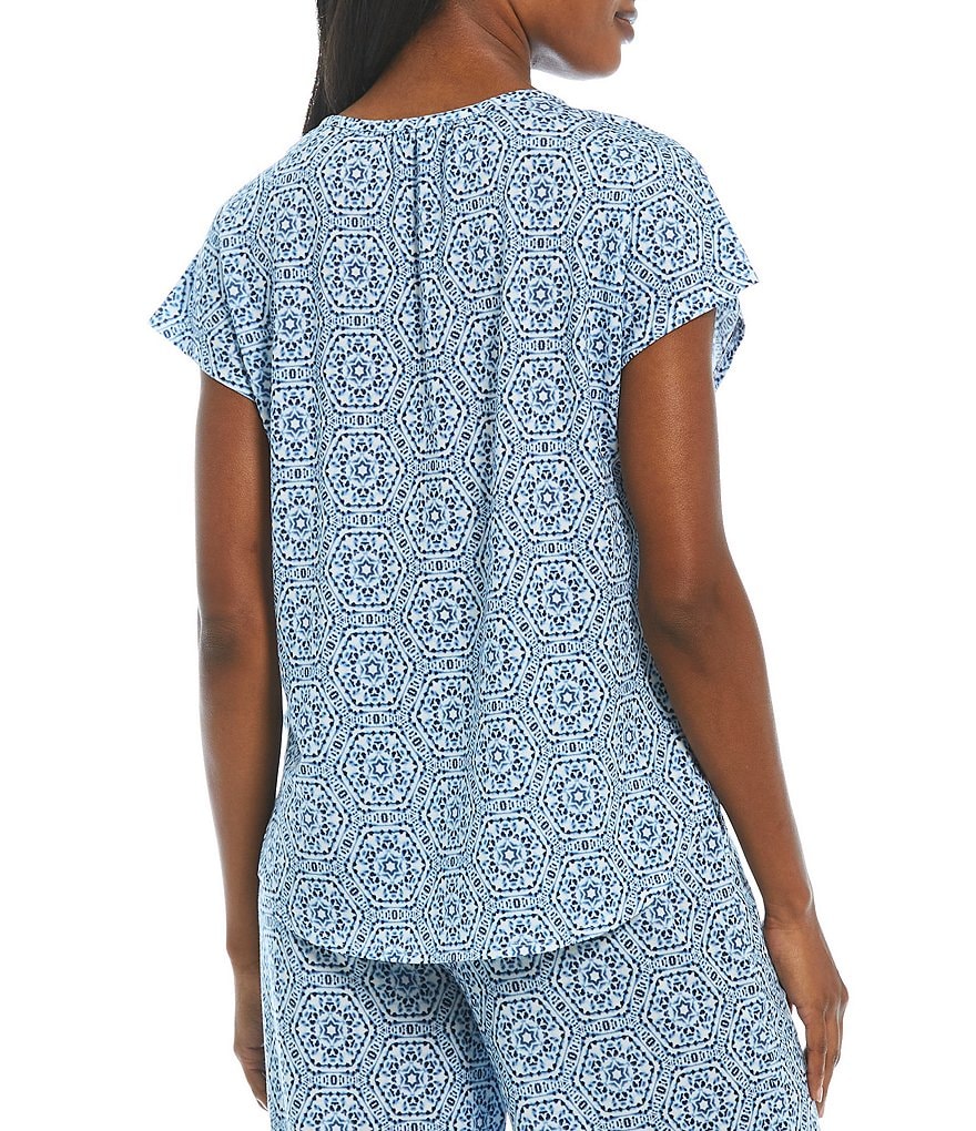 Nottibianche Mosiac Medallion Printed Knit Coordinating Sleep Top