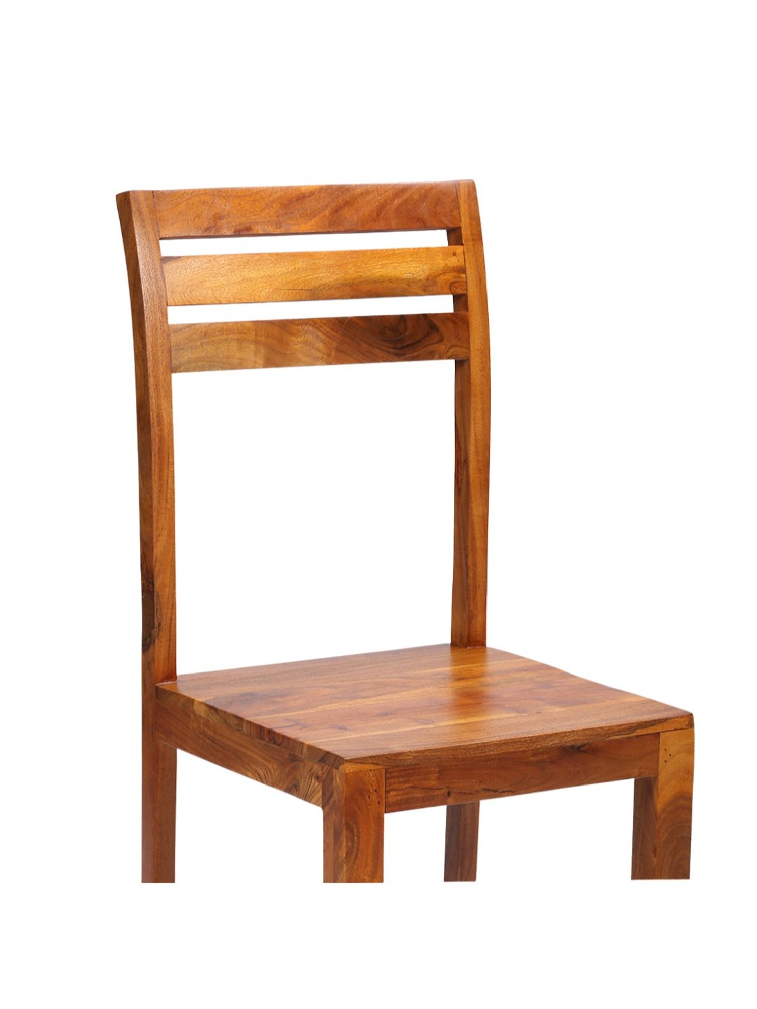 ExclusiveLane Centaur Brown Acacia Wood Handcrafted Dining Chair Honey Finish