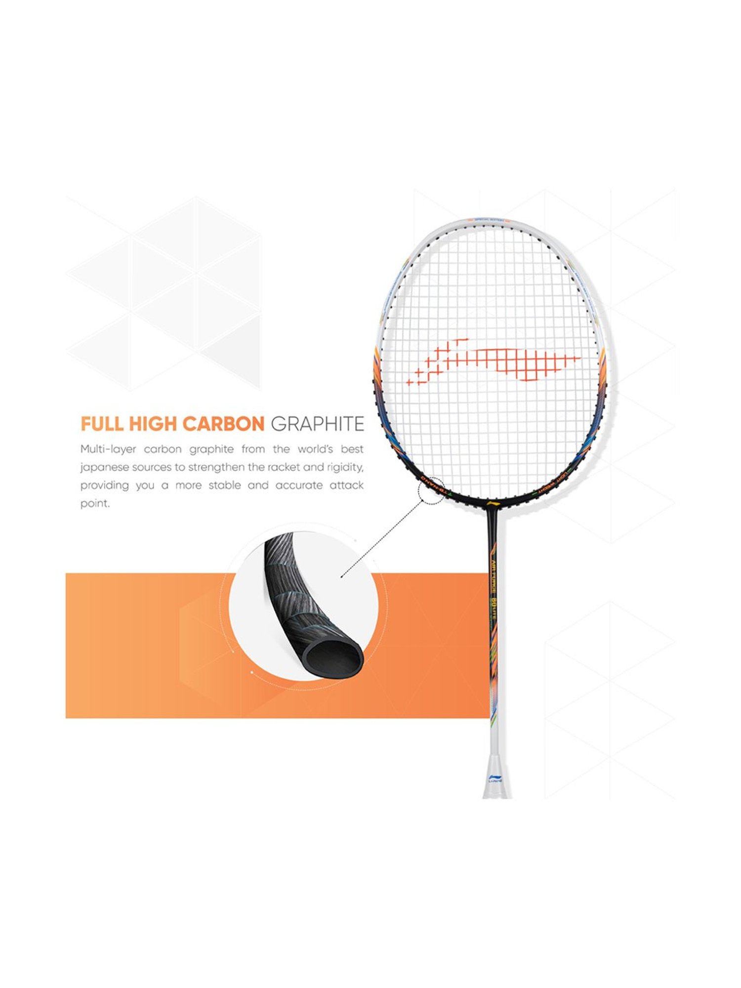 Li-Ning Air Force 80 Badminton Racket (White) Size - Medium