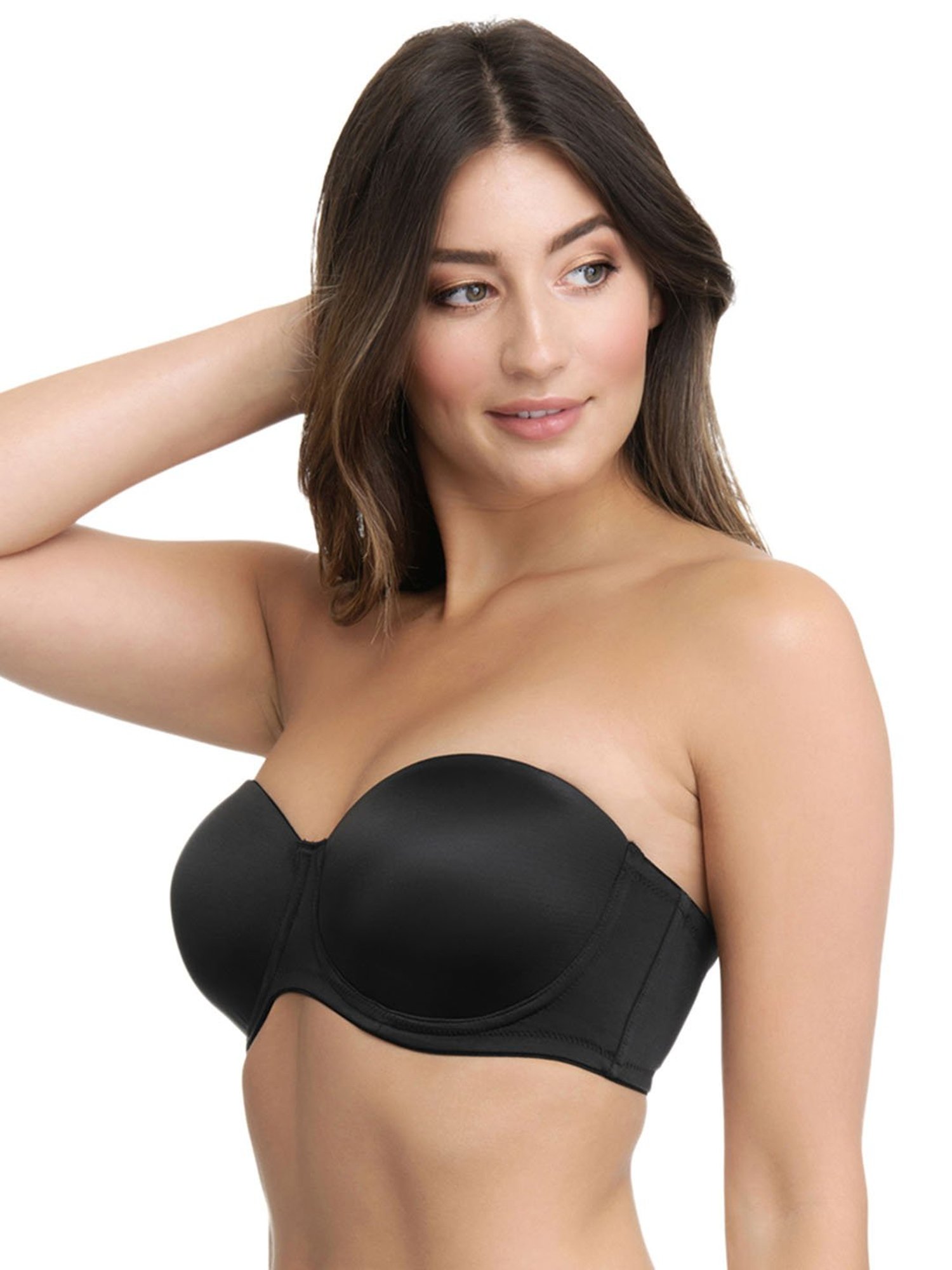Amante Black Under Wired Padded Tube Bra