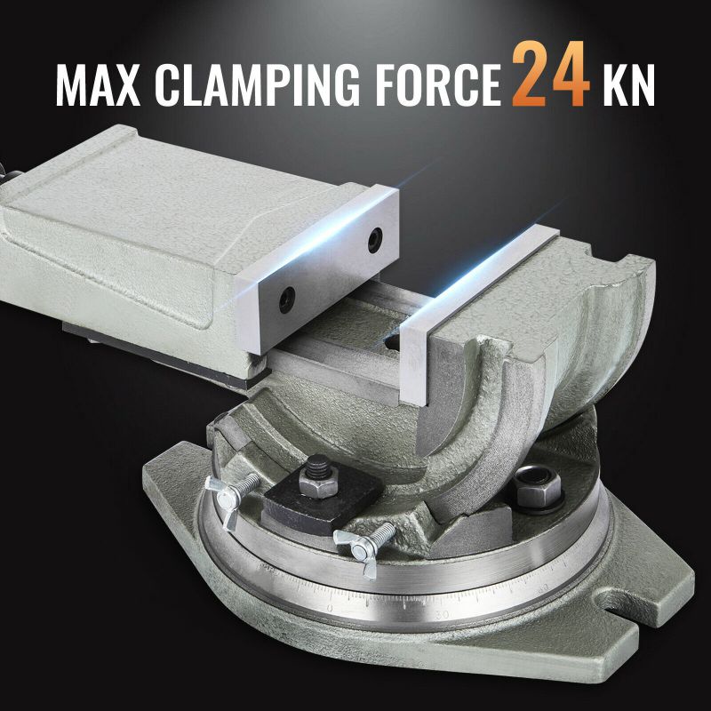 Precision Milling Vise 5" Tilting Vise Swivel Base Angle Tilting 2 Way