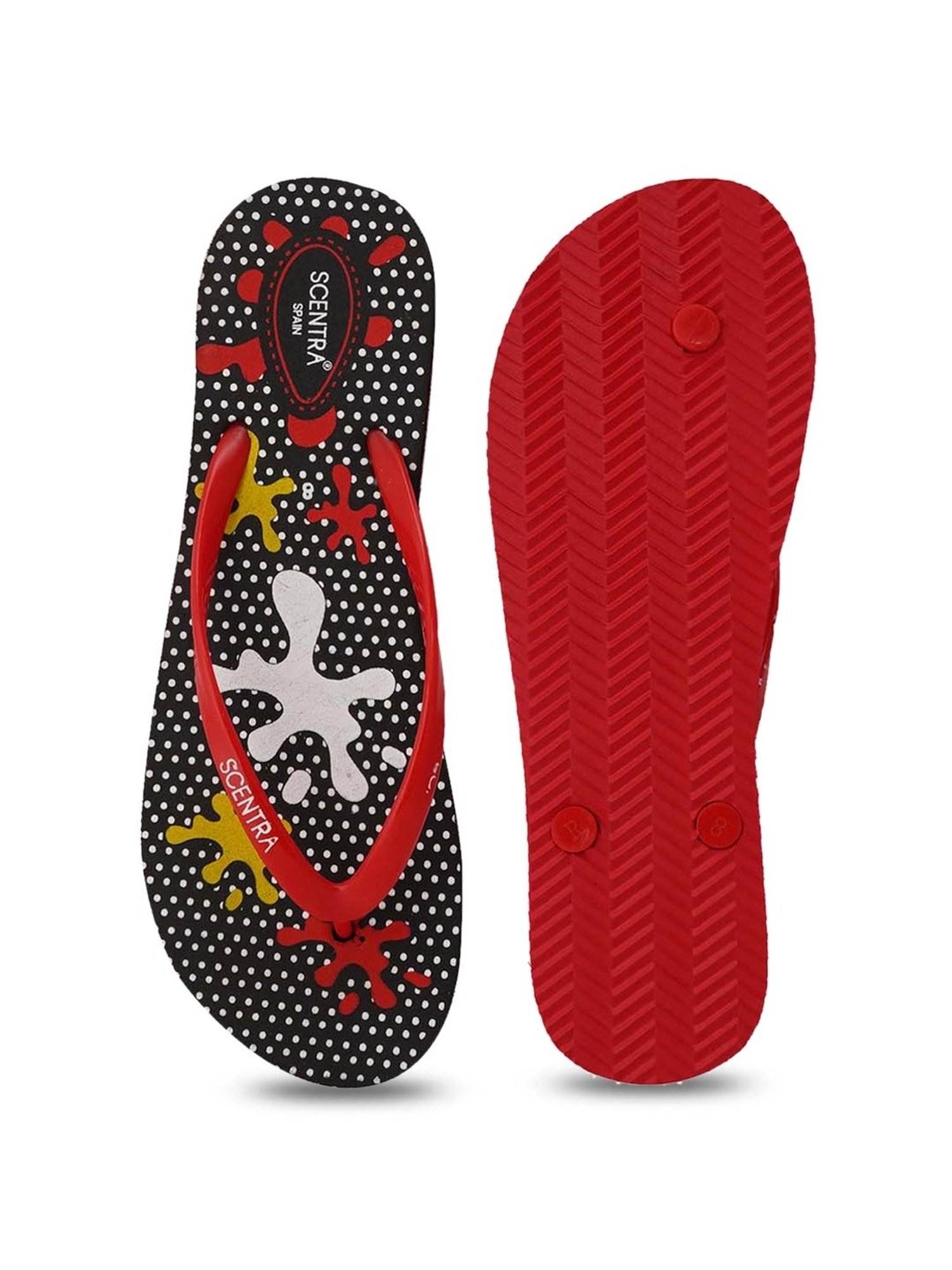 Scentra Women's Red Flip Flops