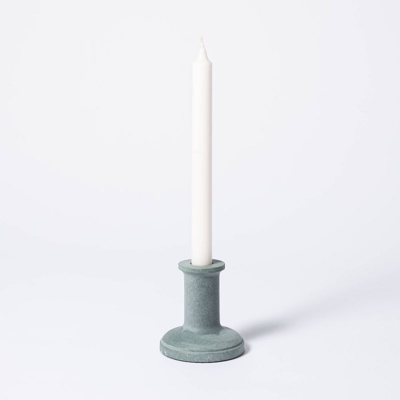 3.5" x 3.5" Soapstone Taper Candle Holder Gray - Threshold™ designed with Studio McGee