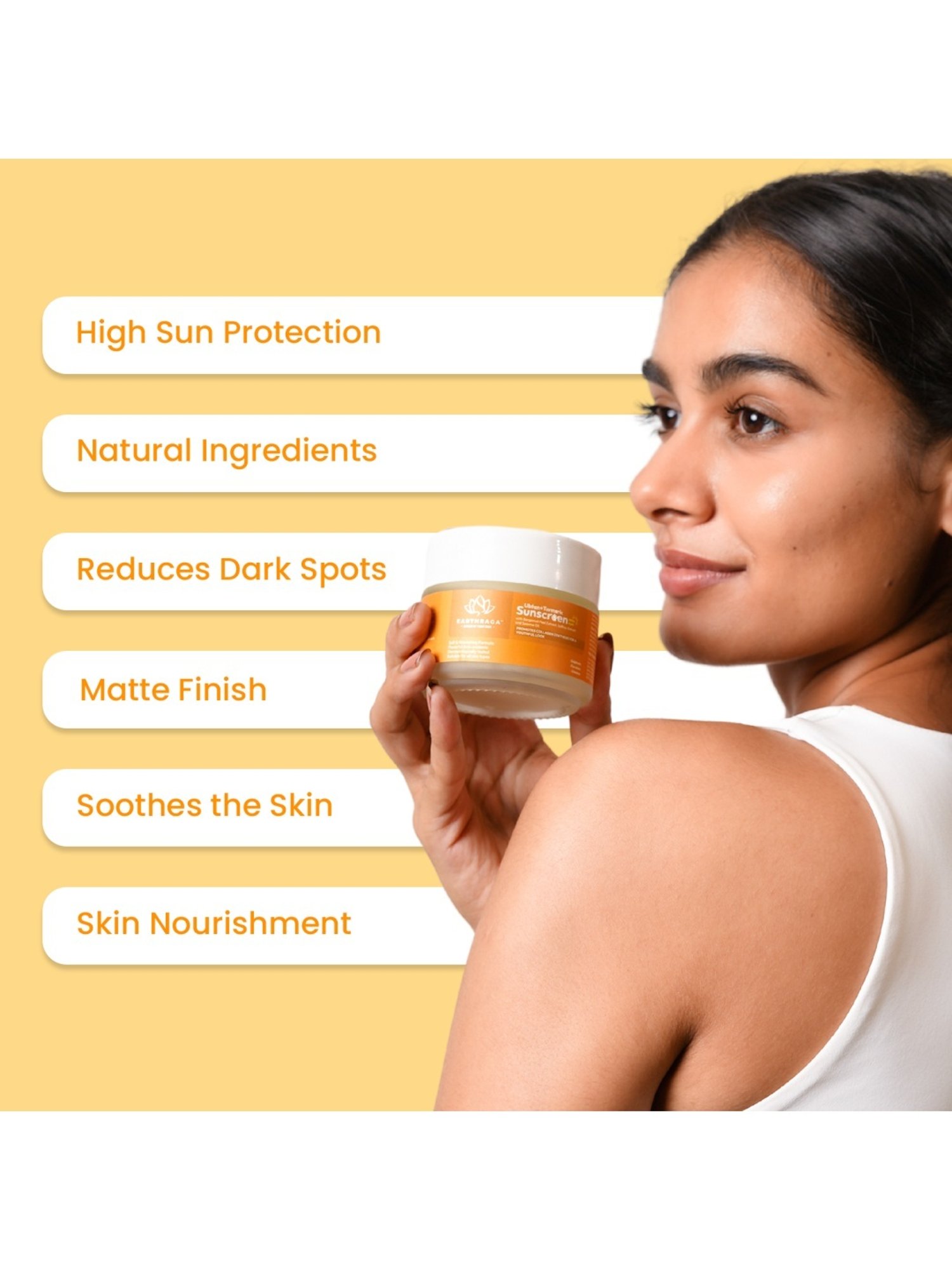 Earthraga Ubtan+Turmeric Sunscreen SPF 50 Matte - 100 ml