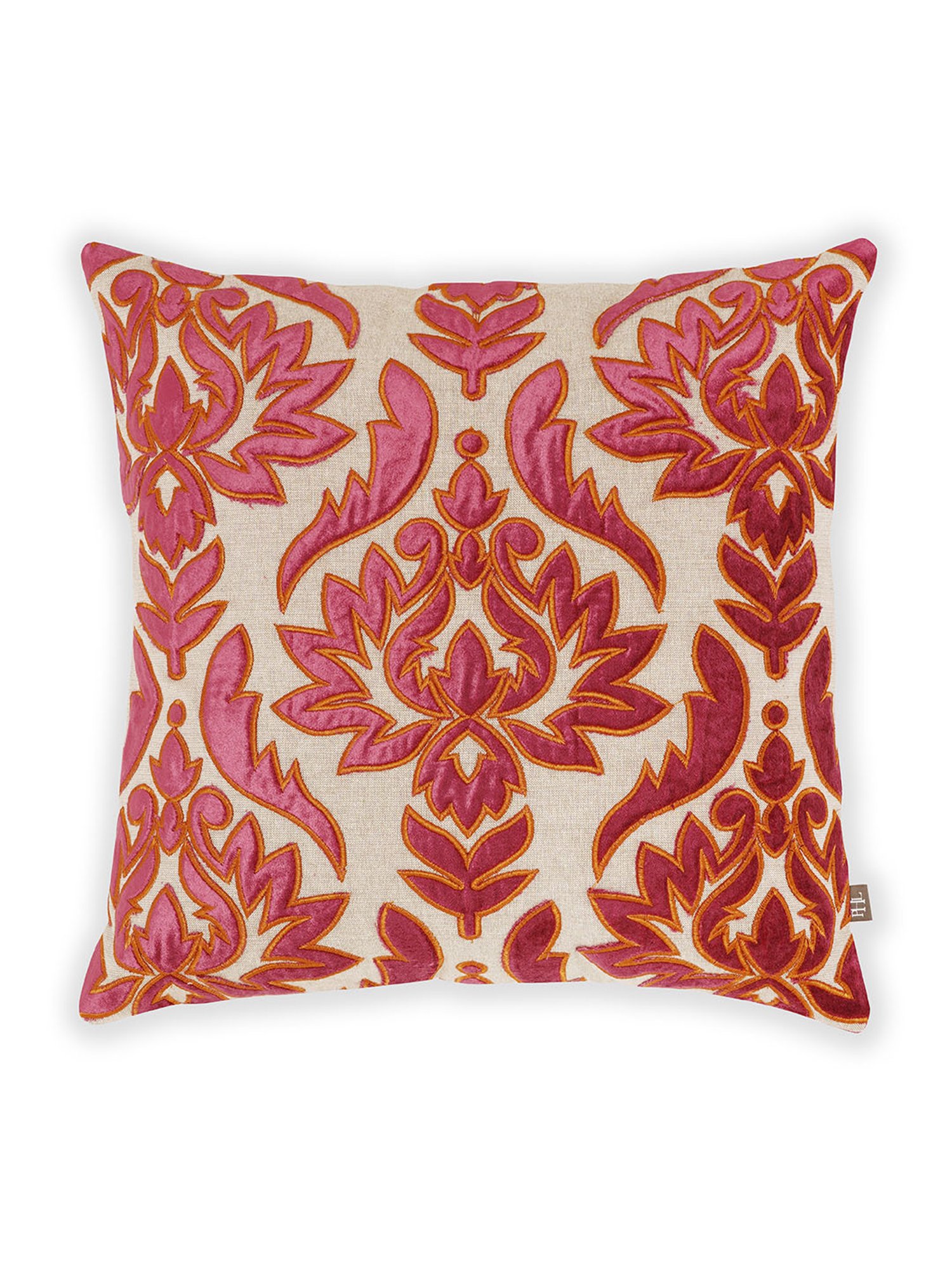 Pure Home and Living Ivory Cotton Embroidery Cushion Cover