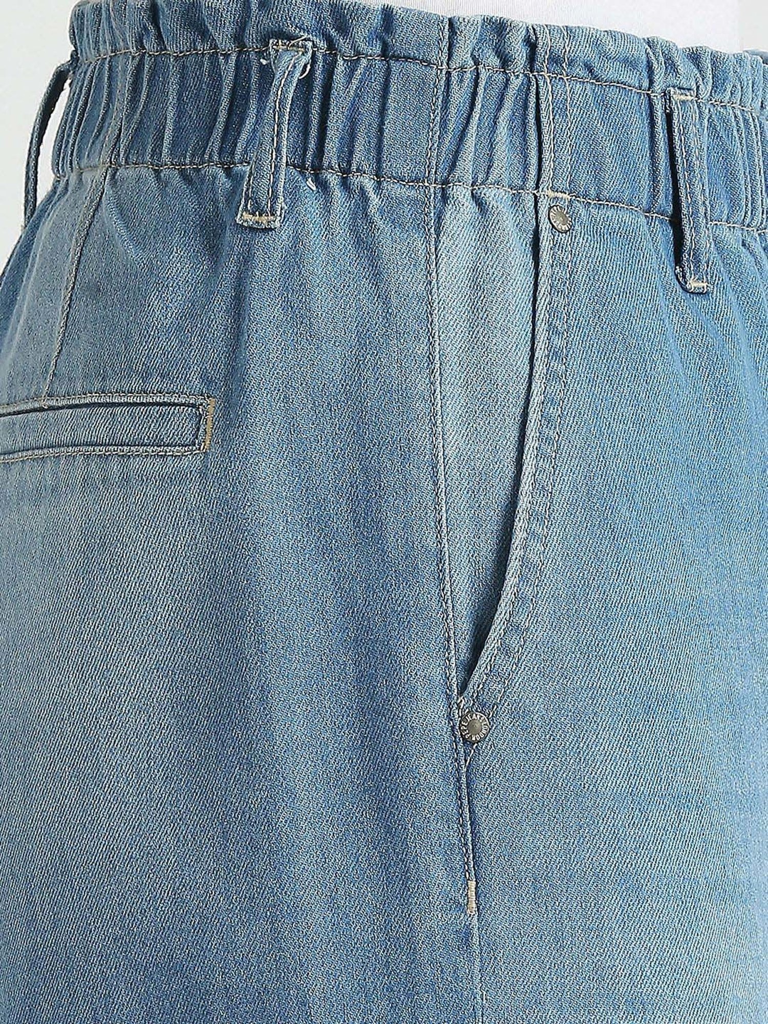 Pepe Jeans Blue Cotton High Rise Flared Jeans