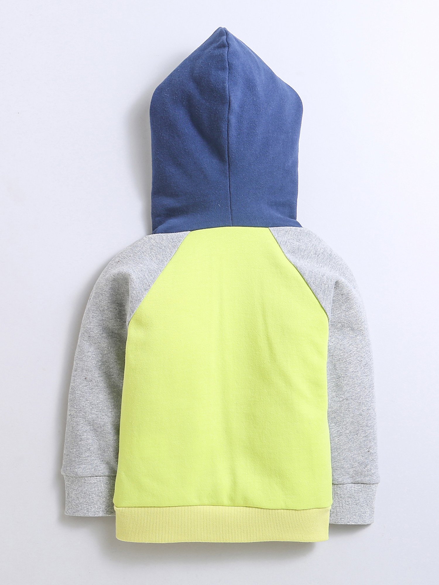 Nino Bambino Kids Neon Yellow Solid Full Sleeves Sweatshirt