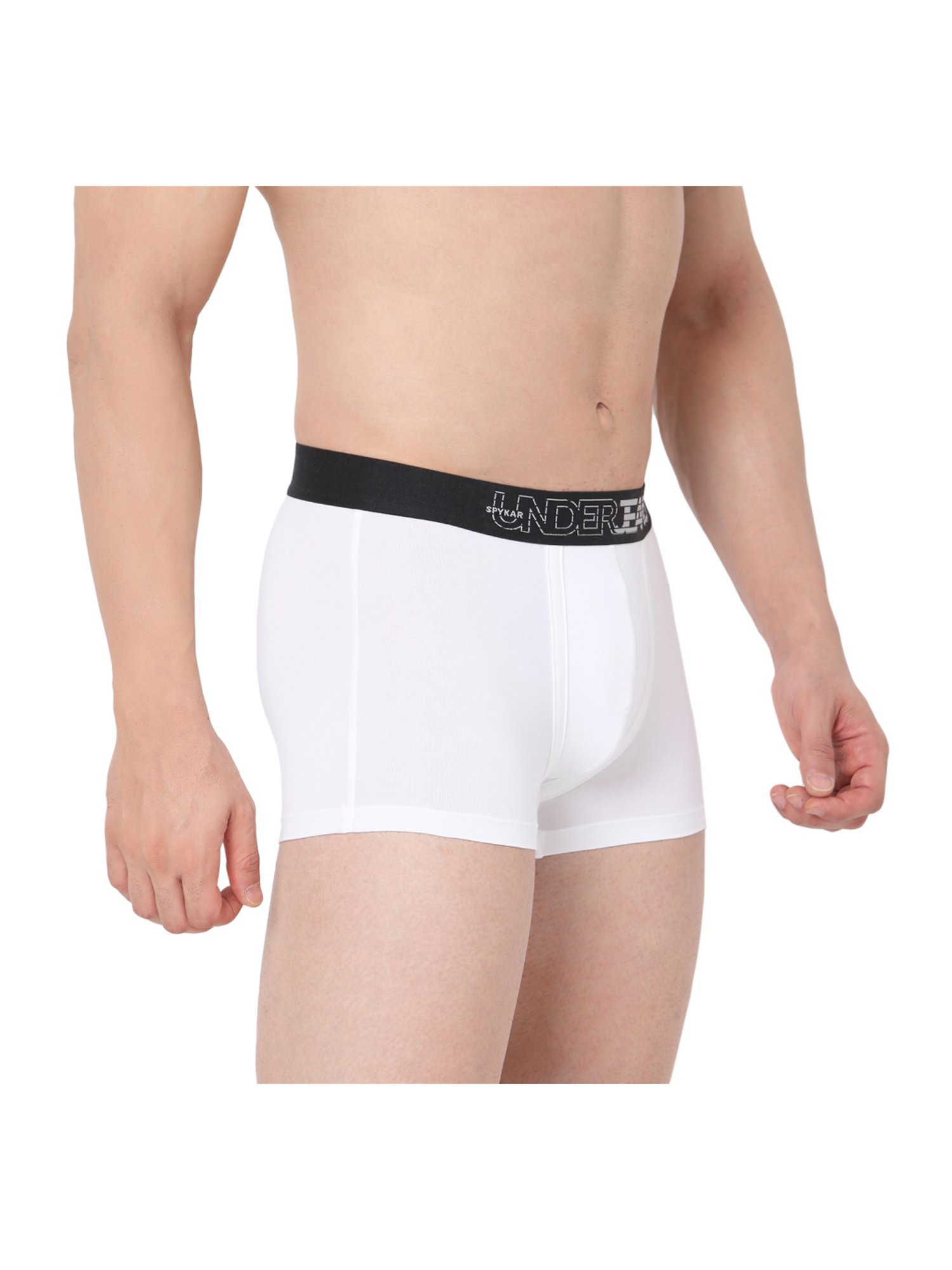 UnderJeans by Spykar White Cotton Trunks