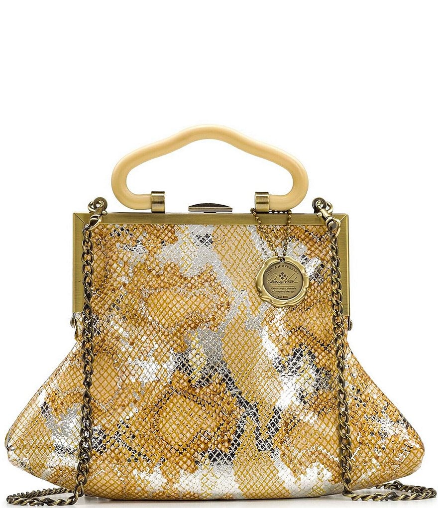 Thacker Le Pouch Snake Ring Handles Crossbody Bag