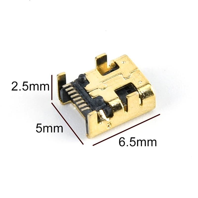 10pcs Mini USB 8 Pin Female Jack Pcb Smt Socket Connector Welding Female Jack 8P Gold Plated Connector Plug Whosesale
