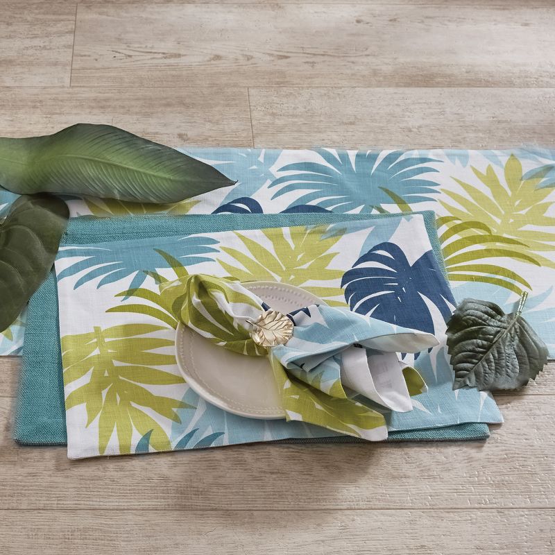 Split P Paradise Palm Printed Napkin Set - White