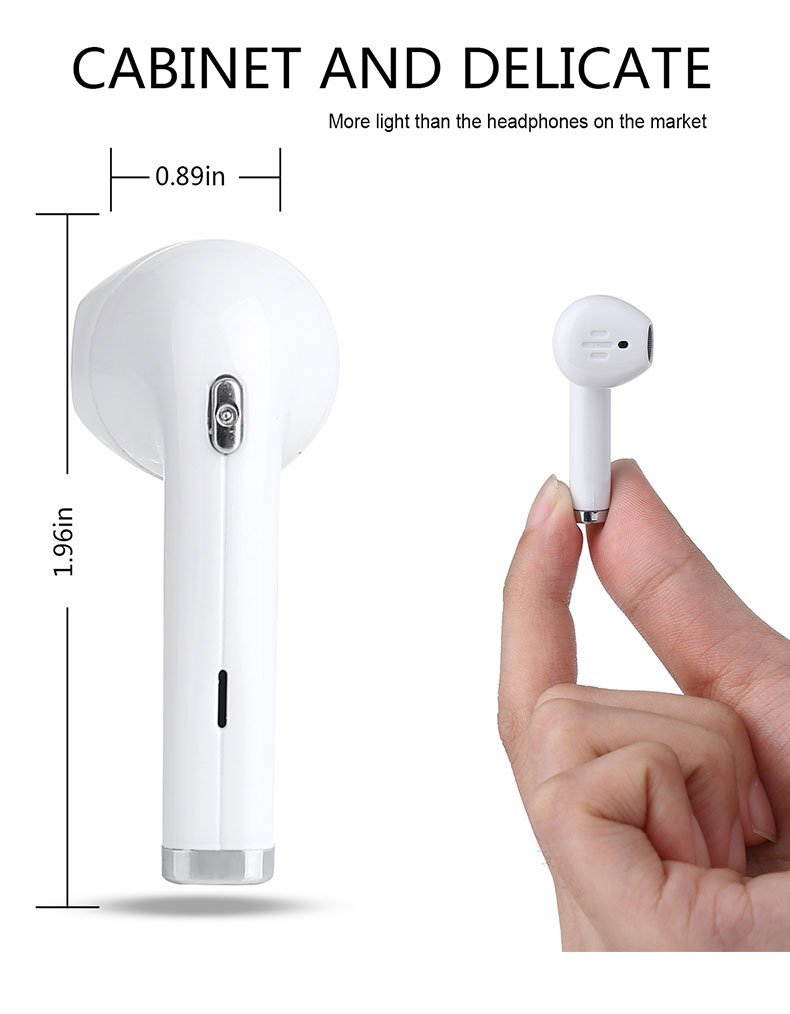 Bluetooth 4.1 Wireless Earbud, MITUTEN Updated I8 Mini In-Ear Earphone Earpiece Headphone Noise Cancelling with Mic for iPhone 8 X 7 7Plus 6 6s 6 Plus 5s, iPad/iPod/Android/Samsung S8 S8 Plus(One Pcs)