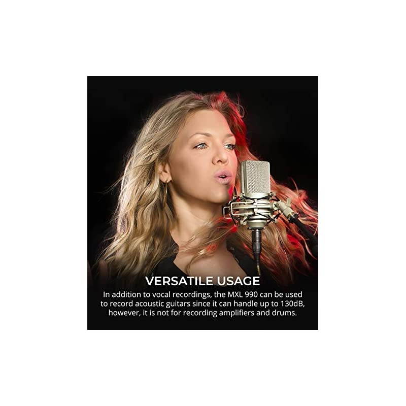 MXL 990 Cardioid Condenser Microphone for Podcasts, Voiceovers, Vocal and Acoustic Instrument Recording Bundle with  10-FT Balanced XLR Cable, and Pop Filter Windscreen