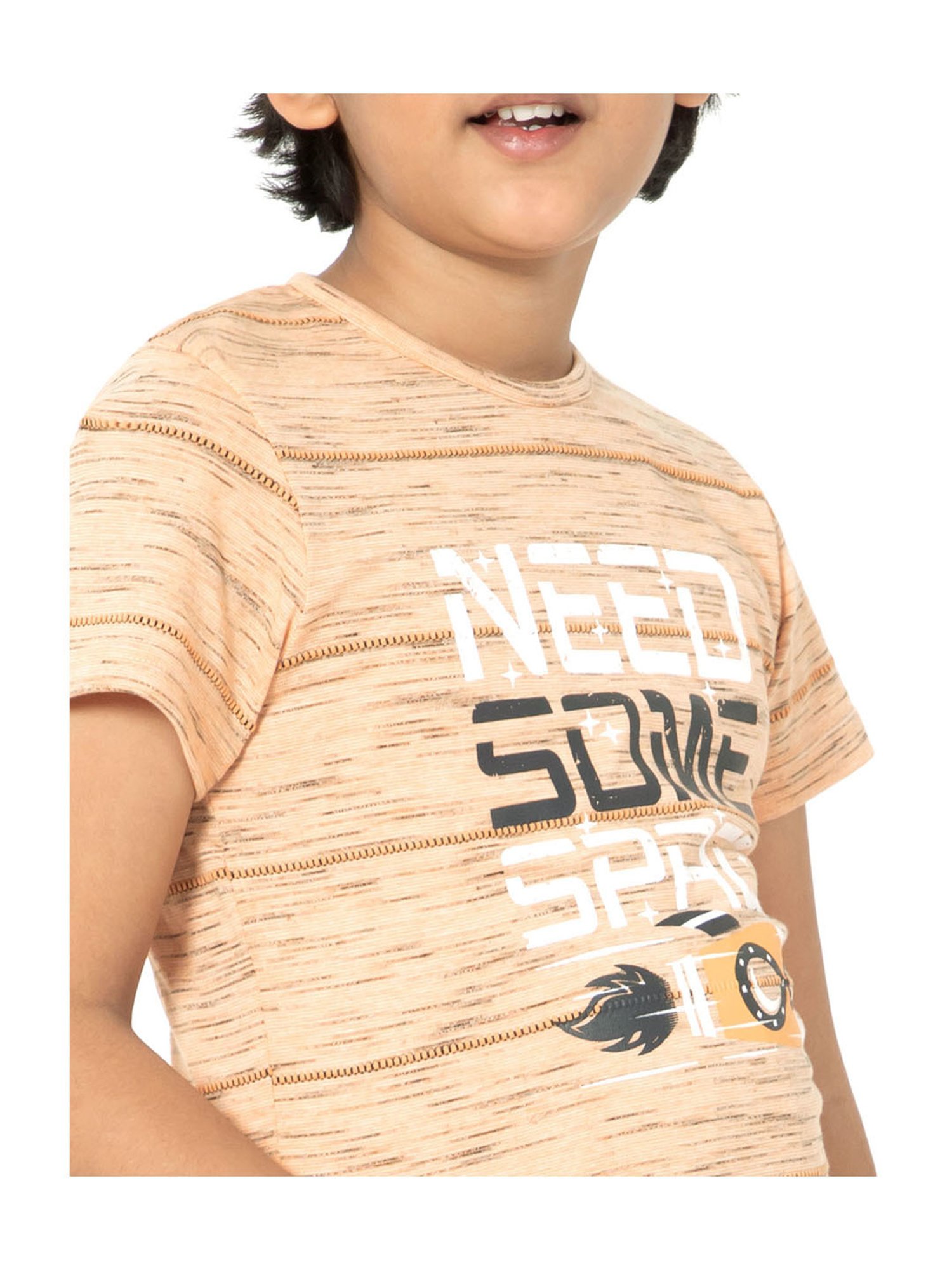 Bodycare Kids Beige Printed T-Shirt