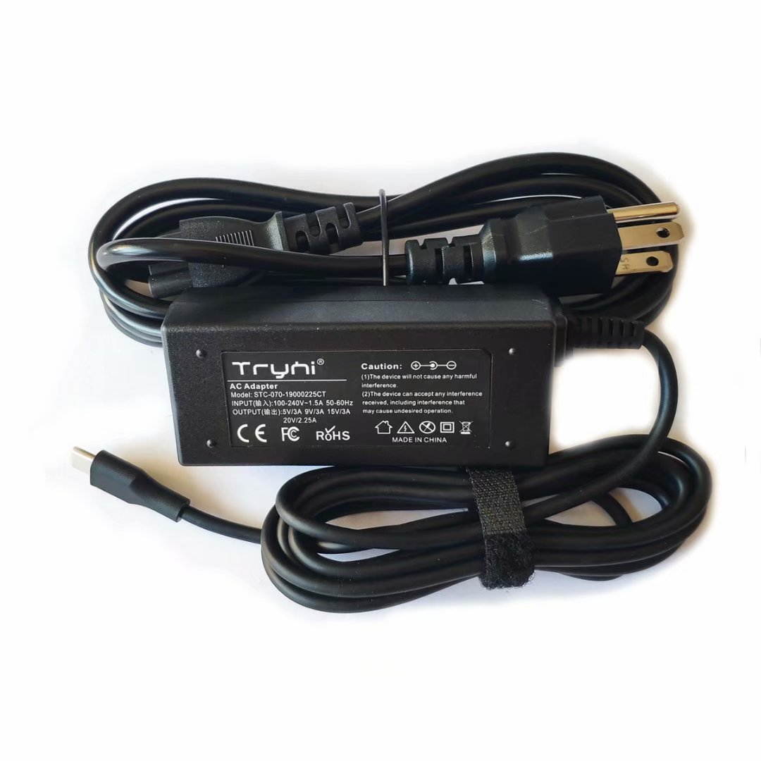 New 45W USB-C Type-C Laptop AC Adapter Charger Power Cord Supply for HP Spectre 13-v101nj 13-v101nk 13-v101nn 13-v101no 13-v101np 13-v101ns 13-v101nt 13-v101nv 13-v101nx 13-v101TU 13-v101ur 13-v102na