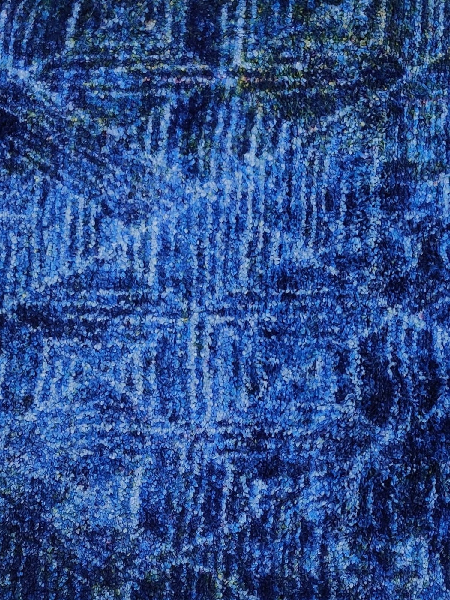 Bianca Blue Microfibre Non-Slip Rug