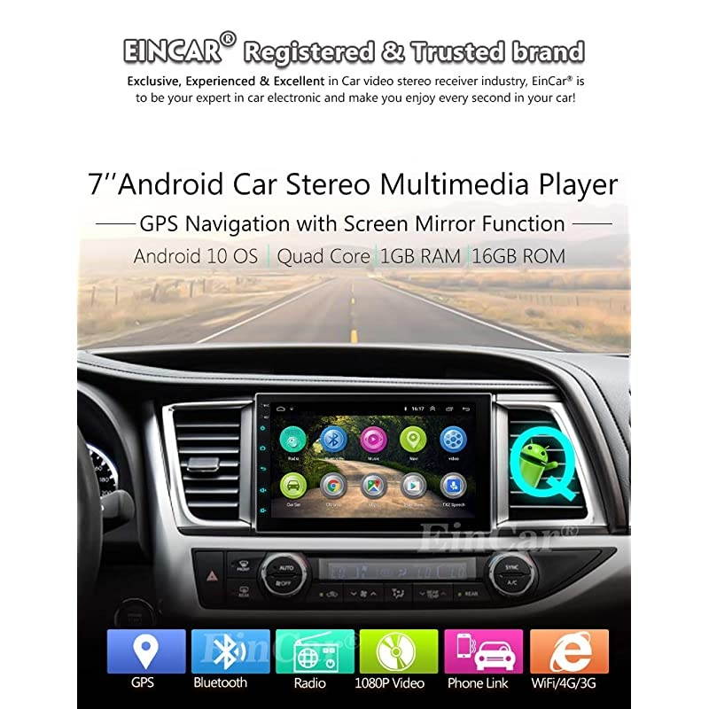 Android 100 Double Din Car Stereo Autoradio Bluetooth System 7 INCH 2 Din Head Unit GPS Navigation In Dash 1080p Video Audio Player Support WiFi USB SD Mirrorlink Capacitive Touchscreen