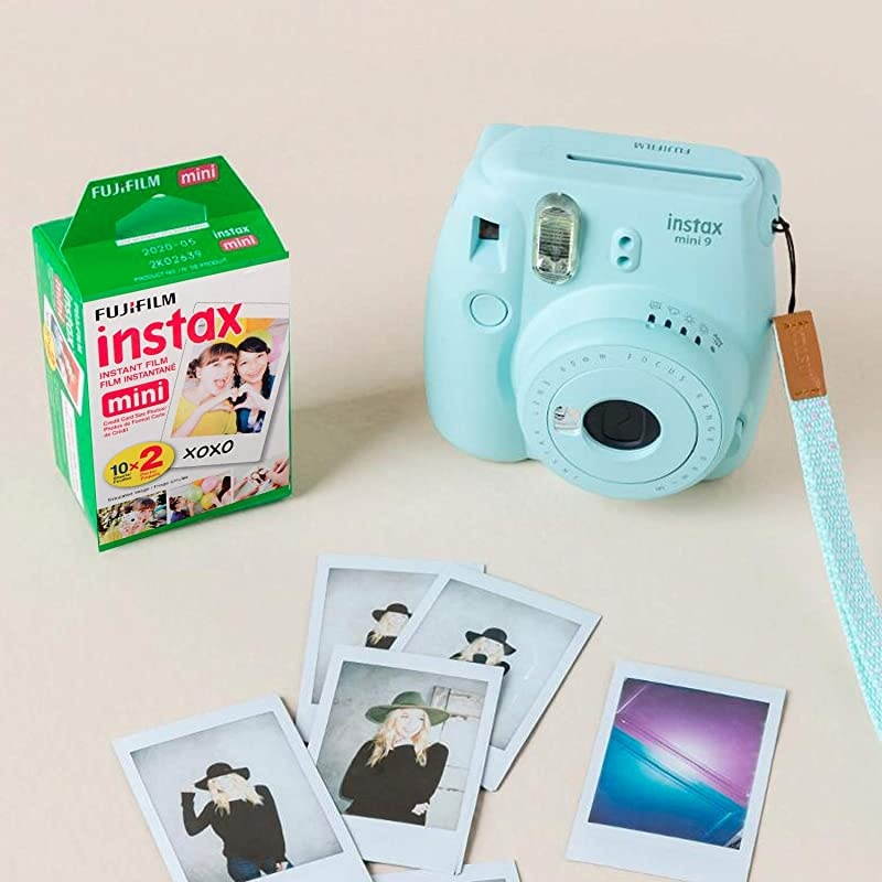 Instax Mini Instant Film (80 Sheets) Instax Mini + 5 Picture Frames + FiberTique Cleaning Cloth (USA Warranty)