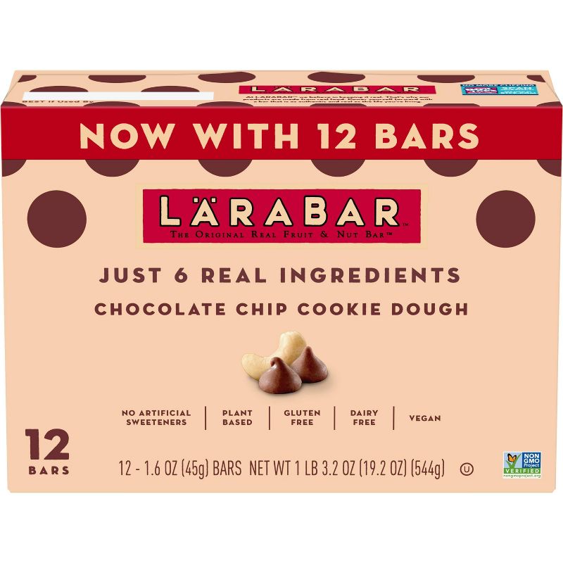 Larabar Chocolate Chip Cookie Dough Protein Bar - 19.2oz/12ct