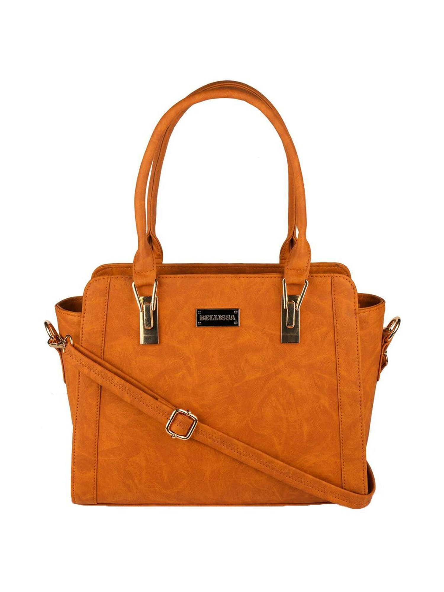 Bellissa Mustard Solid Medium Elegant Shoulder Handbag