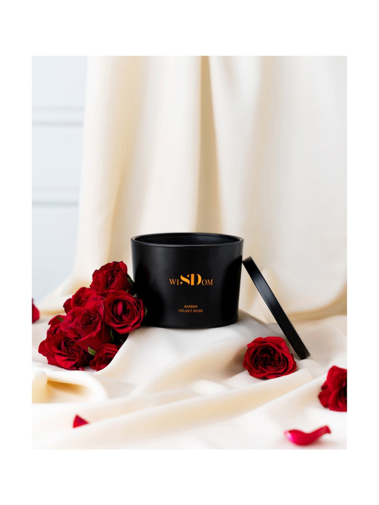 wiSDom by Sheetal Desai Amber & Velvet Rose Luxury Scented Candle - Set of 1