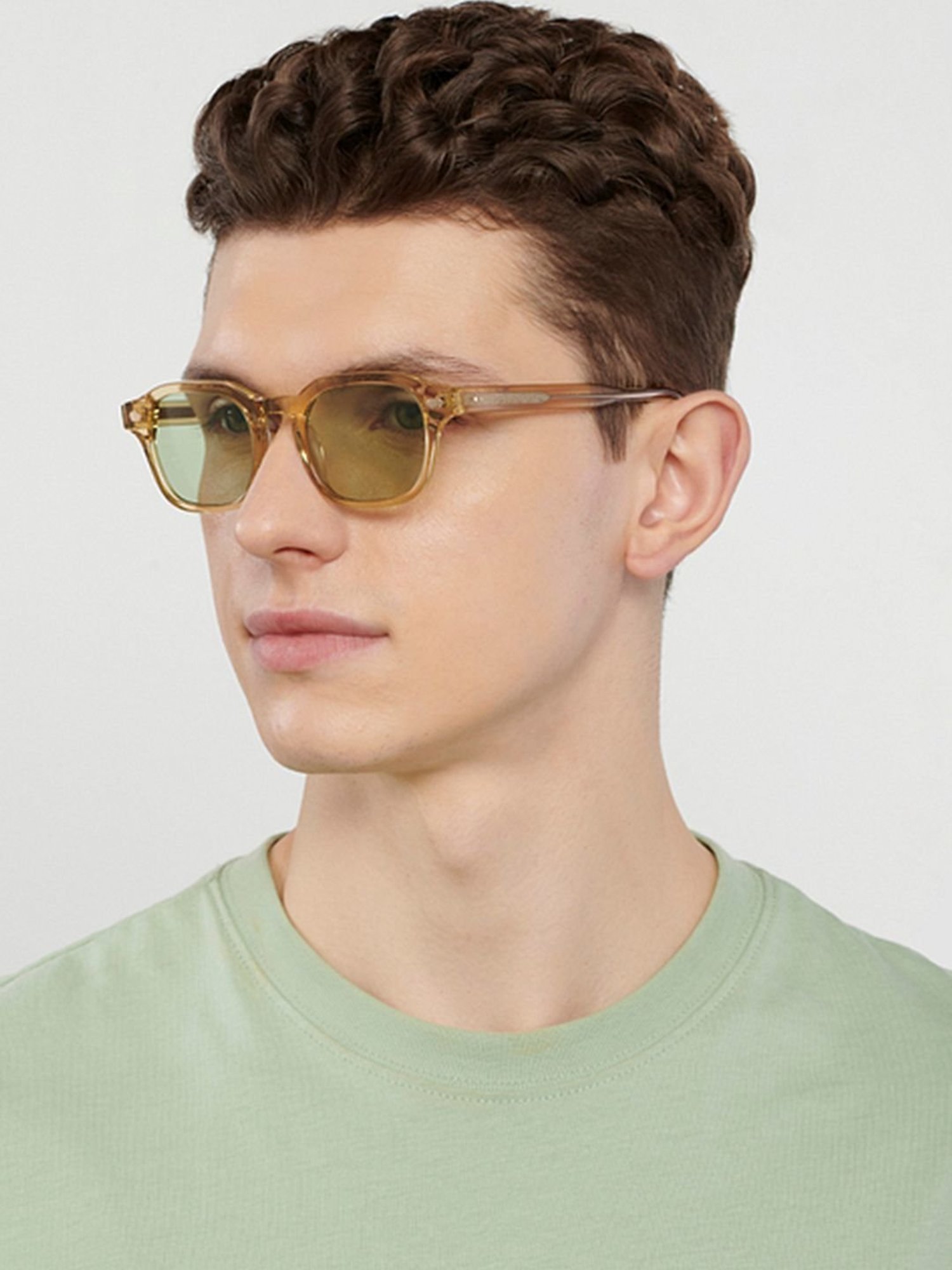 John Jacobs JJ S13082S Green Square Sunglasses