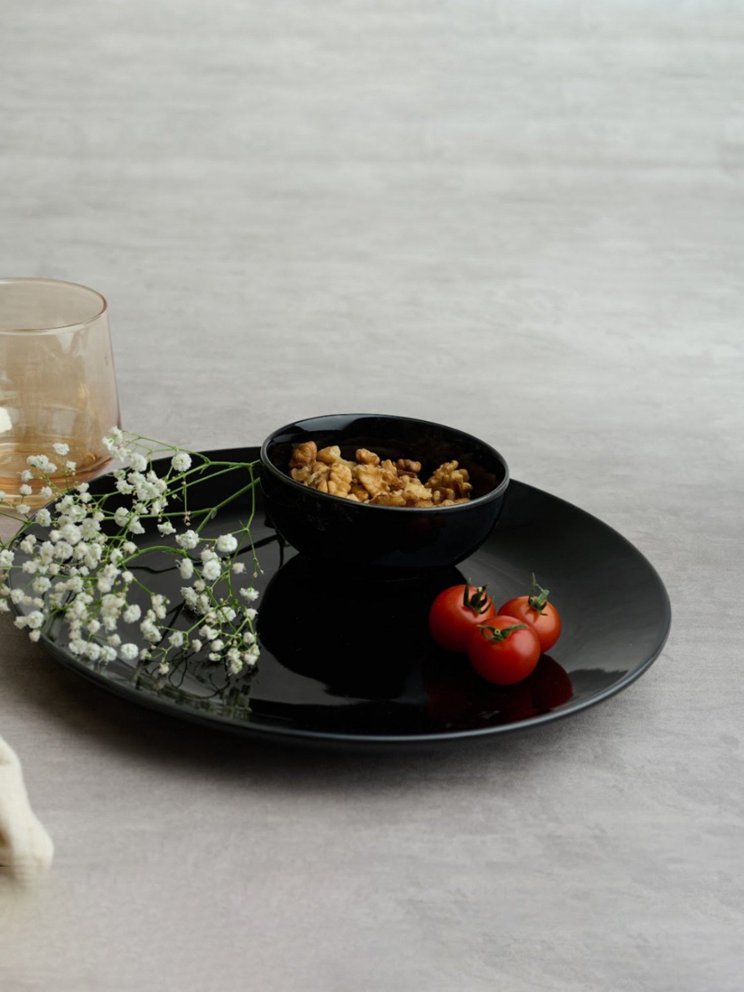 BlackCarrot Black Ceramic Dip Bowls Set of 2