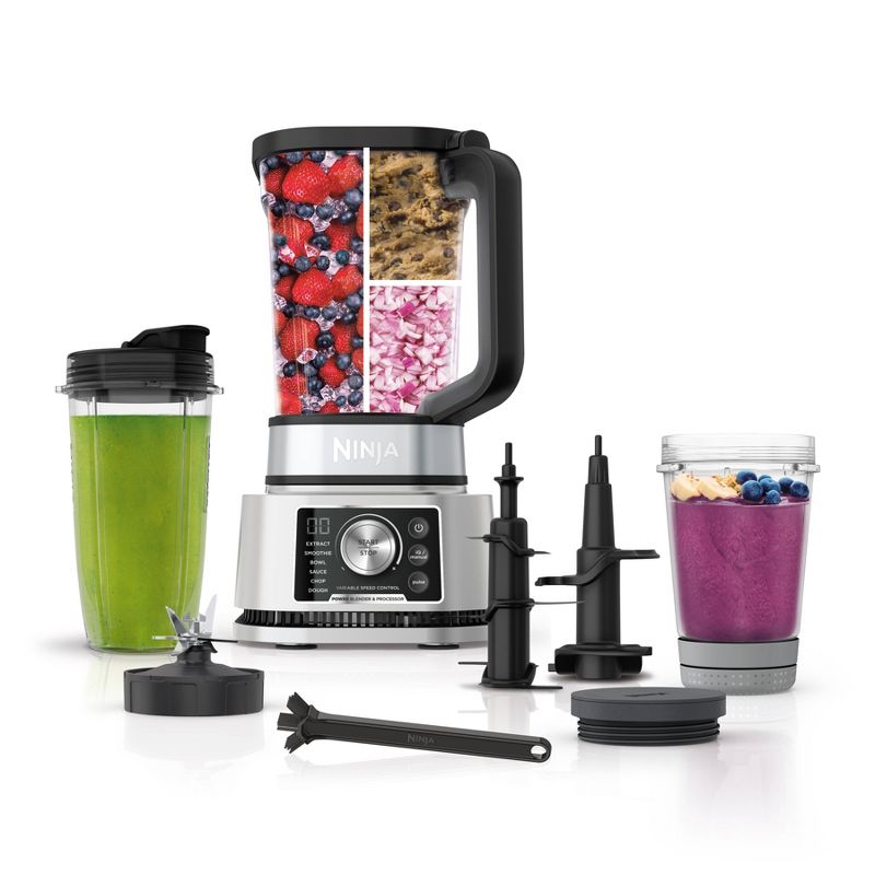 Ninja Foodi Power Blender & Processor System with Smoothie Bowl Maker and Nutrient Extractor + 4in1 Blender + Preset