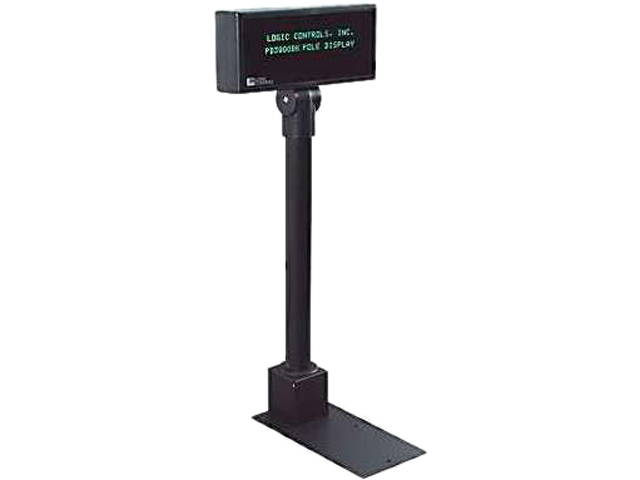 Logic Controls PDX3000-BK PDX3000 POLE DISPLAY,5MM 2X20 RS232, CONFIGURABLE COMMAND SET- BLACK