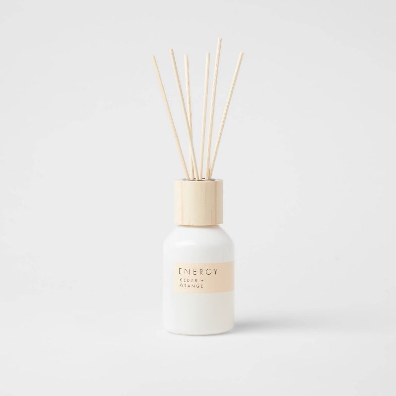 73.9ml Glass Wellness Reed Oil Diffuser with Wooden Cap Energy Candle - Project 62™
