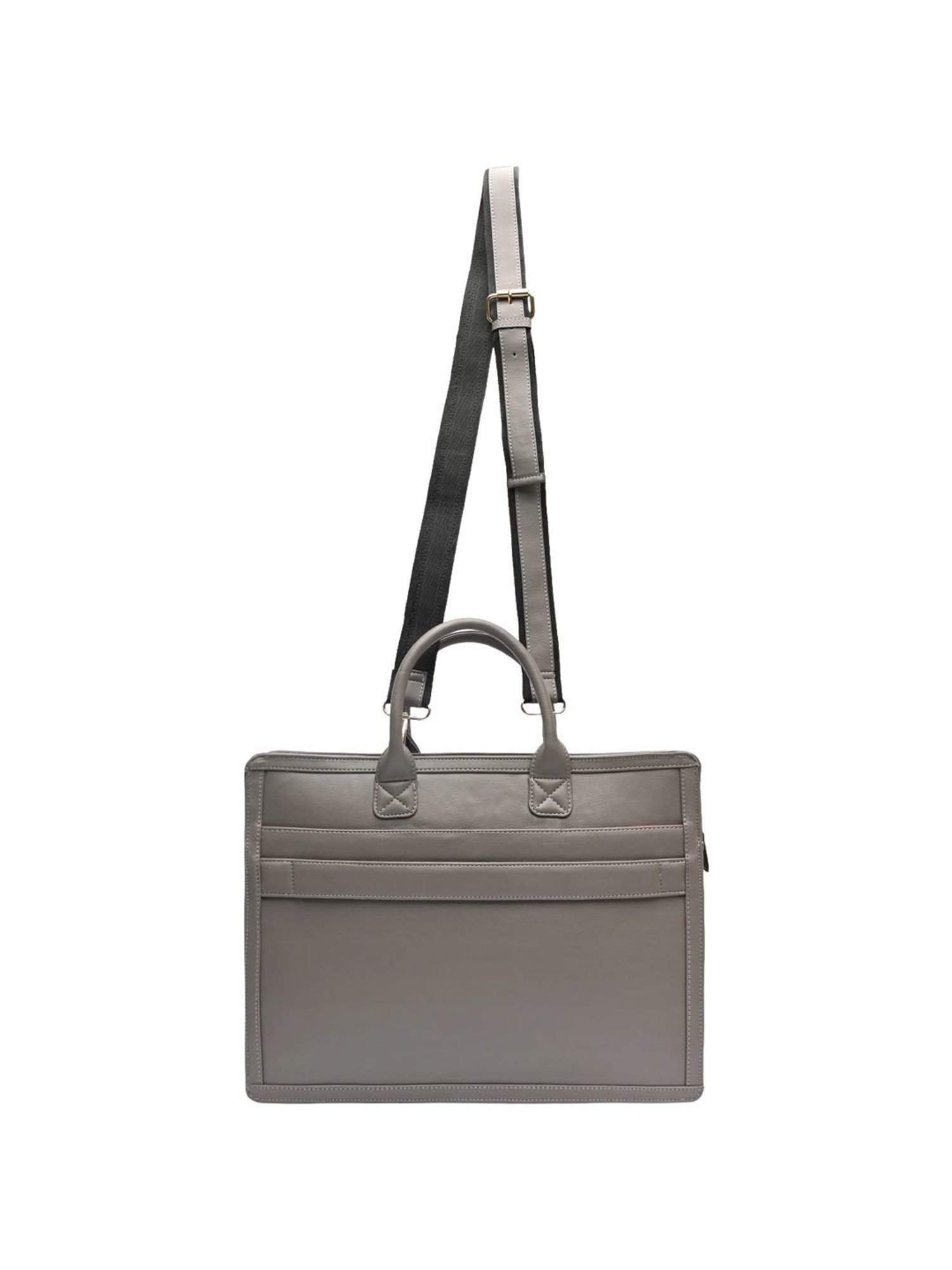 Horra Grey PU Medium Laptop Messenger Bag